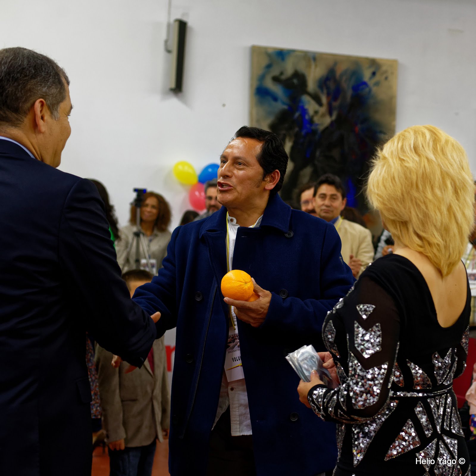 Rafael Correa en Valencia (Sede de UGT)