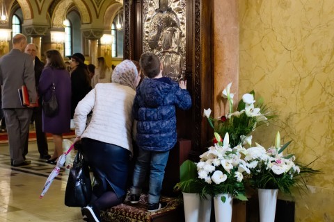 Detalles de la religión ortodoxa en Timisoara (X100F)