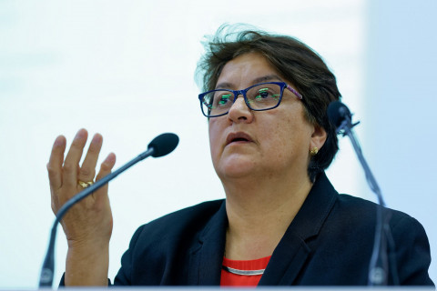 Rafael Correa en Valencia (Sede de UGT)