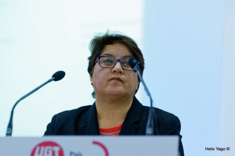 Rafael Correa en Valencia (Sede de UGT)