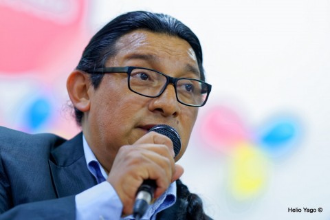 Rafael Correa en Valencia (Sede de UGT)