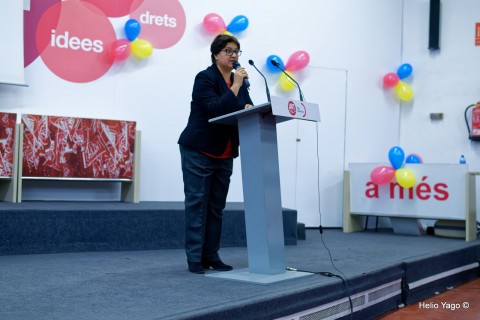 Rafael Correa en Valencia (Sede de UGT)