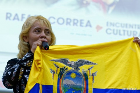 Rafael Correa en Valencia (Sede de UGT)
