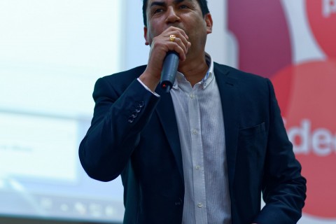 Rafael Correa en Valencia (Sede de UGT)