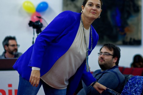 Rafael Correa en Valencia (Sede de UGT)