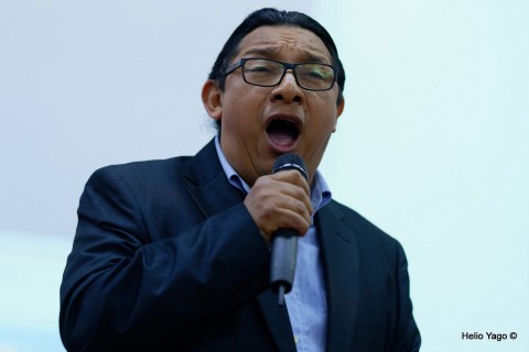 Rafael Correa en Valencia (Sede de UGT)