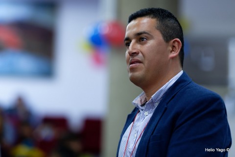 Rafael Correa en Valencia (Sede de UGT)