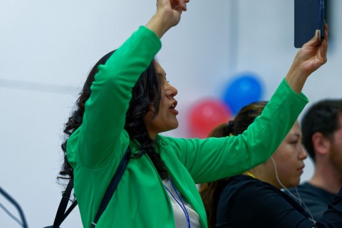 Rafael Correa en Valencia (Sede de UGT)