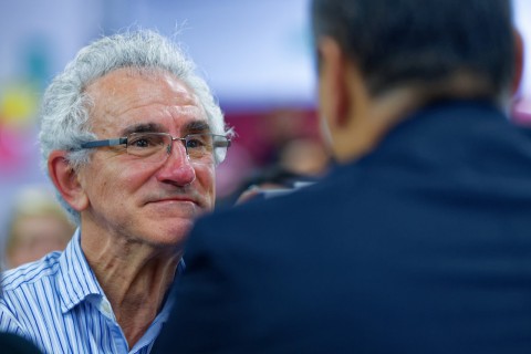 Rafael Correa en Valencia (Sede de UGT)