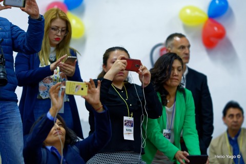 Rafael Correa en Valencia (Sede de UGT)