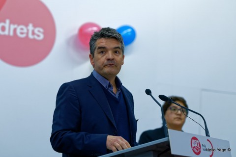 Rafael Correa en Valencia (Sede de UGT)