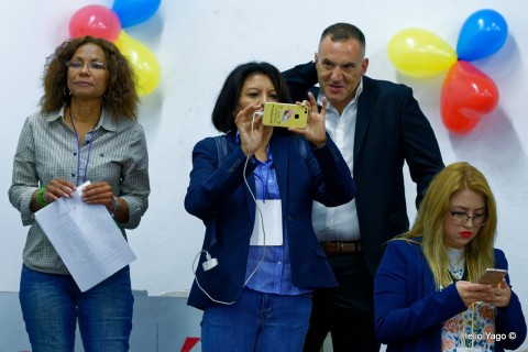 Rafael Correa en Valencia (Sede de UGT)