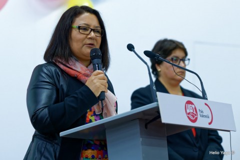 Rafael Correa en Valencia (Sede de UGT)