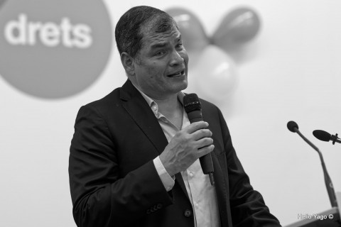 Rafael Correa en Valencia (Sede de UGT)