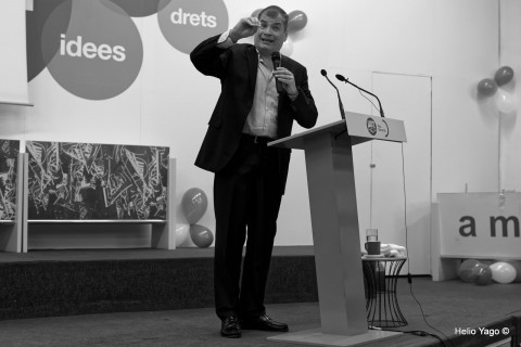 Rafael Correa en Valencia (Sede de UGT)