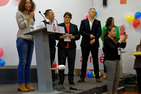 Rafael Correa en Valencia (Sede de UGT)
