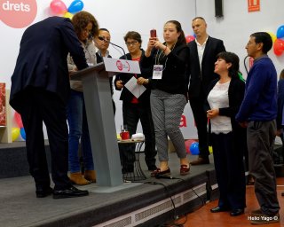 Rafael Correa en Valencia (Sede de UGT)