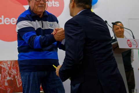 Rafael Correa en Valencia (Sede de UGT)