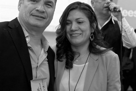 Rafael Correa en Valencia (Sede de UGT)