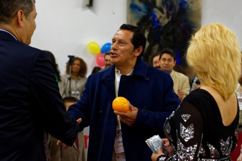 Rafael Correa en Valencia (Sede de UGT)